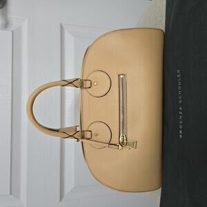 Proenza Schouler Bag Small Kiri Calfskin Nylon Top Handle Sorbet w Dustbag